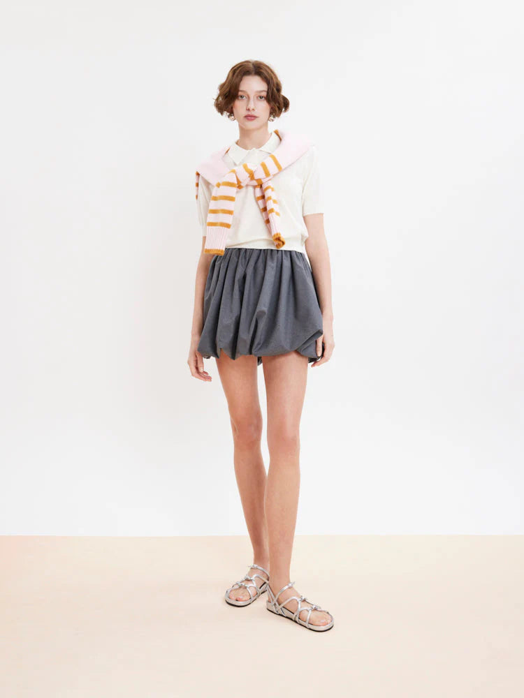 PAZZION, Anica Metallic Cross-Strap Comfort Sandals, Silver