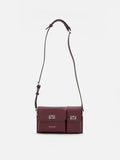 PAZZION, Aviana Double Twist Lock Structured Bag, Wine
