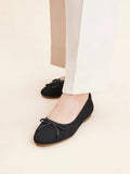 PAZZION, Cerese Flyknit Bow Ballet Flats, Black
