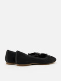 PAZZION, Cerese Flyknit Bow Ballet Flats, Black