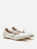 PAZZION, Cheryl Charm Mary Janes, White