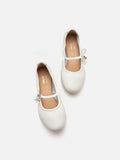 PAZZION, Cheryl Charm Mary Janes, White