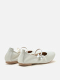 PAZZION, Cheryl Charm Mary Janes, White