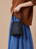 PAZZION, Clara Rounded Top Handle Bag, Black