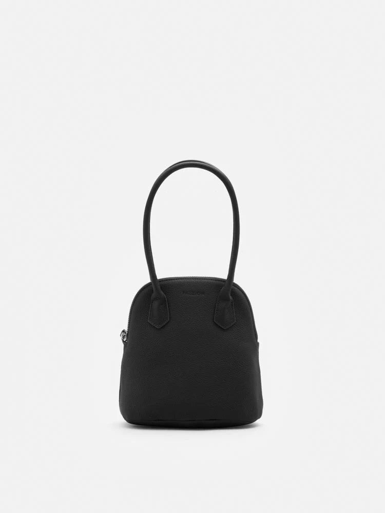 PAZZION, Clara Rounded Top Handle Bag, Black