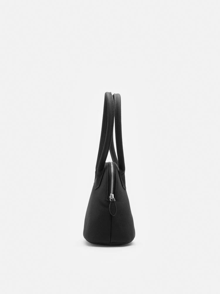 PAZZION, Clara Rounded Top Handle Bag, Black