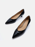 PAZZION, Claudia Embossed Pointed Toe Heels, Black