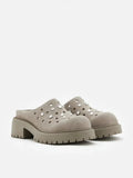 Collette Suede Embellished Clog Mules