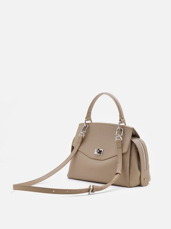 PAZZION, Diana Top Handle Bag, Almond
