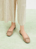 PAZZION, Frances Studded Bow Flats, Khaki