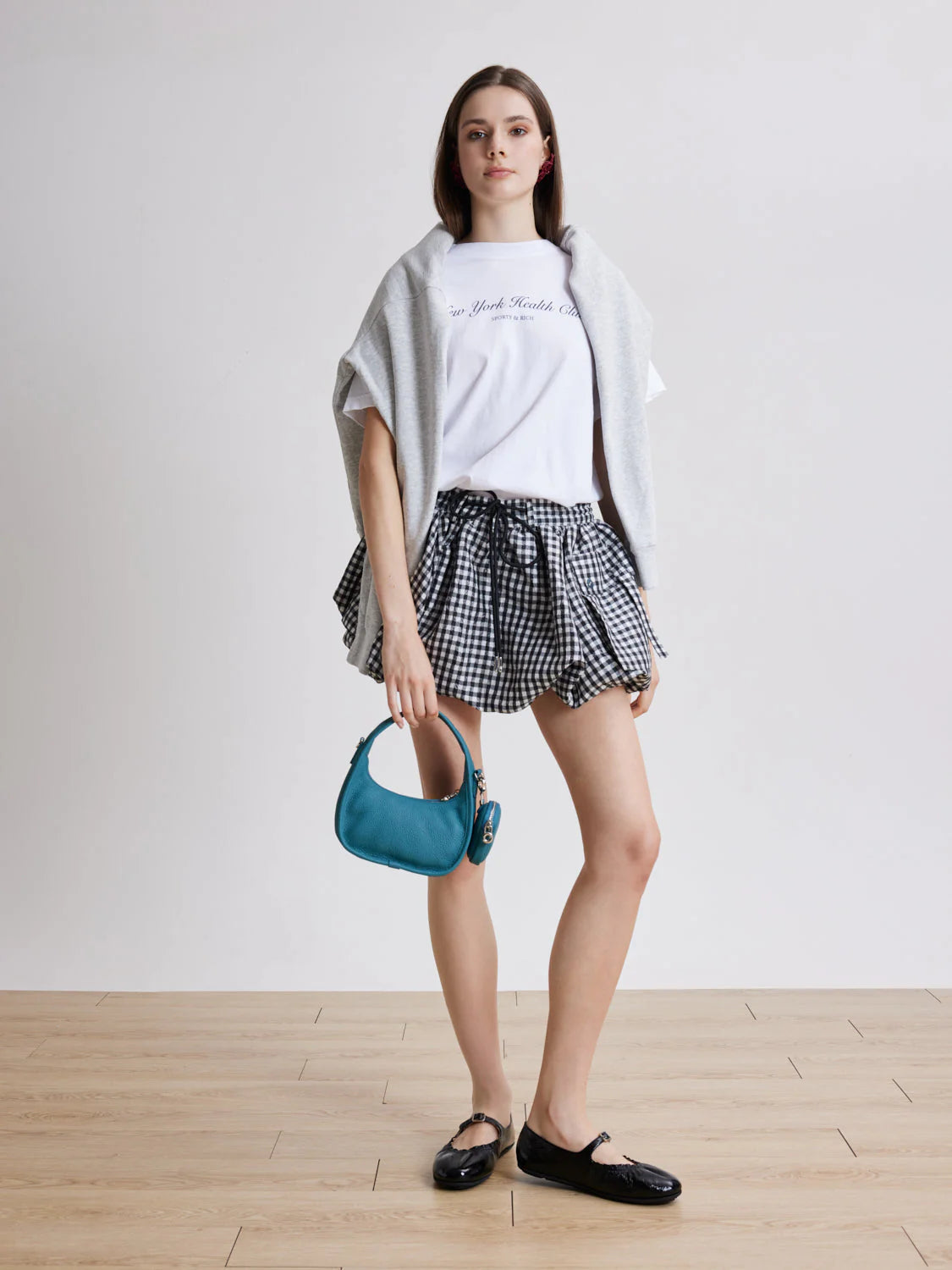 PAZZION, Frieda Ruched Patent Mary Janes, Black