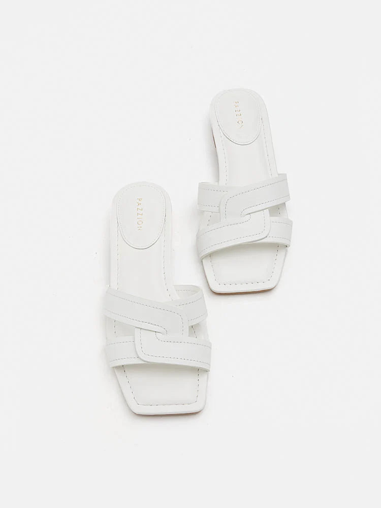 PAZZION, Gemma Crossover Sandals, Beige