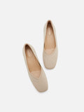 PAZZION, Glenda Flyknit Low Heels, Almond
