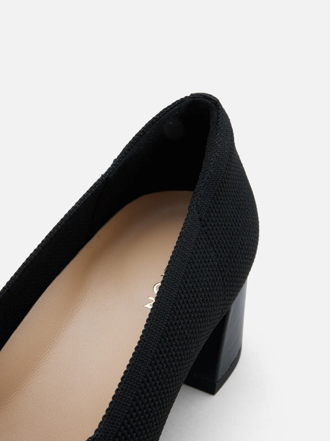 PAZZION, Glenda Flyknit Low Heels, Black