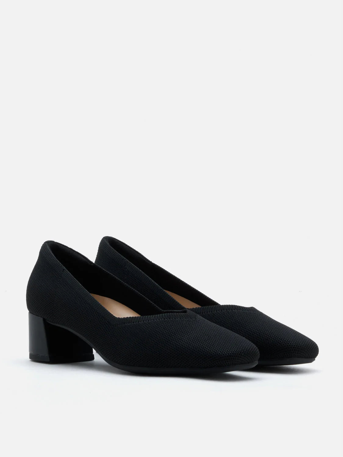 PAZZION, Glenda Flyknit Low Heels, Black