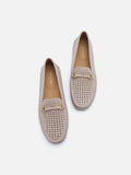 PAZZION, Haider Woven Perforated Loafers, Pink