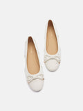 PAZZION, Heather Crystal-Embellished Bow Ballet Flats, Beige