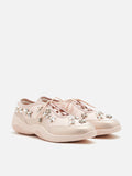 PAZZION, Isabeli Crystal-Embellished Lace-Up Sneakers, Pink