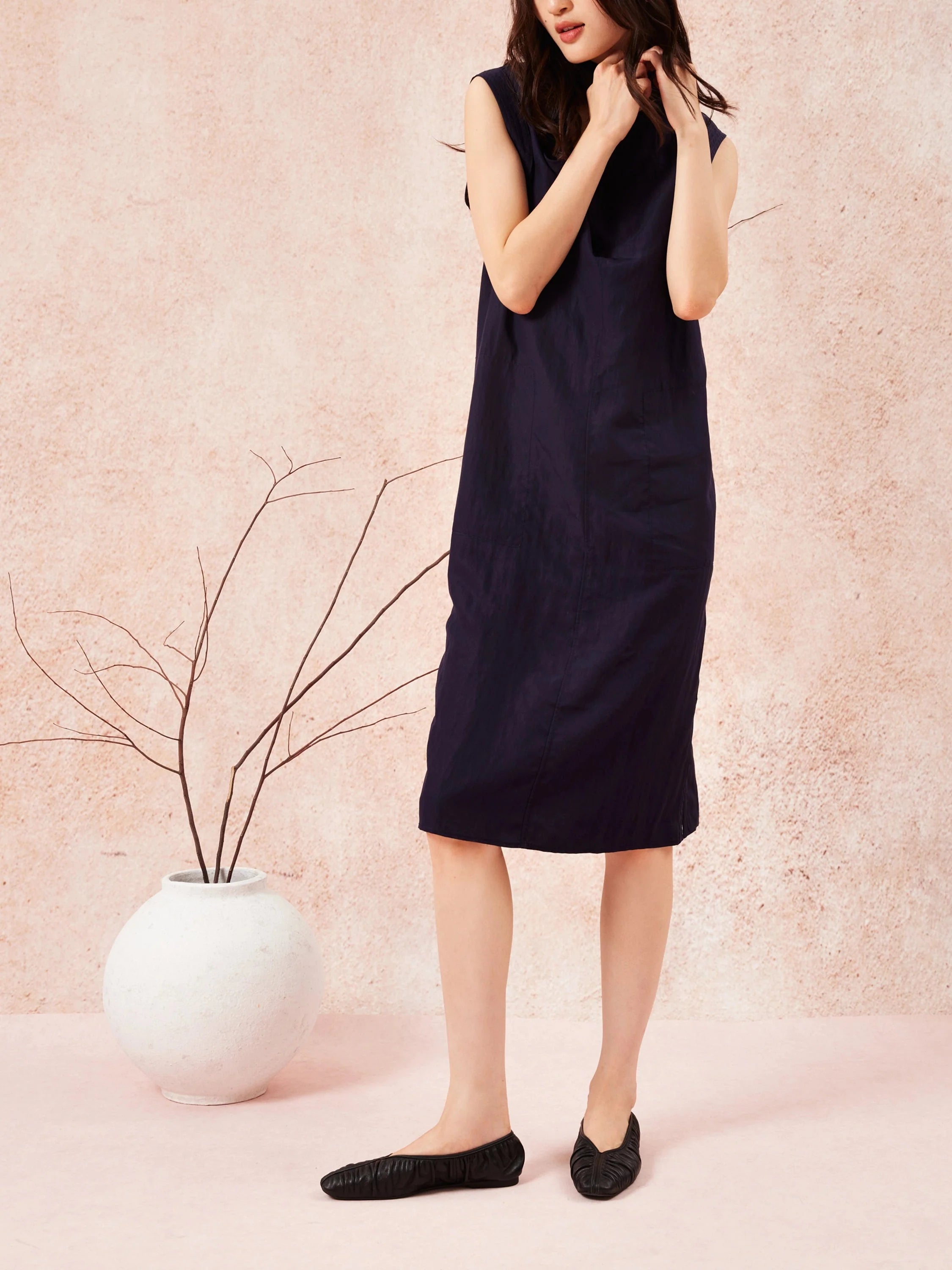 PAZZION, Isabella Gathered Ruched Flats, Black