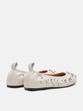 PAZZION, Levante Gem Embelished Flats, Beige