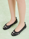 PAZZION, Levante Gem Embelished Flats, Black