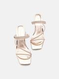 PAZZION, Lola Crystal Strap Wedges, Champagne
