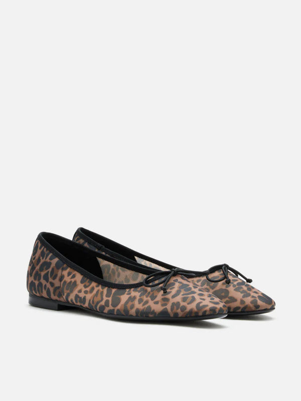 PAZZION, Lourdes Bow Mesh Flats, Brown