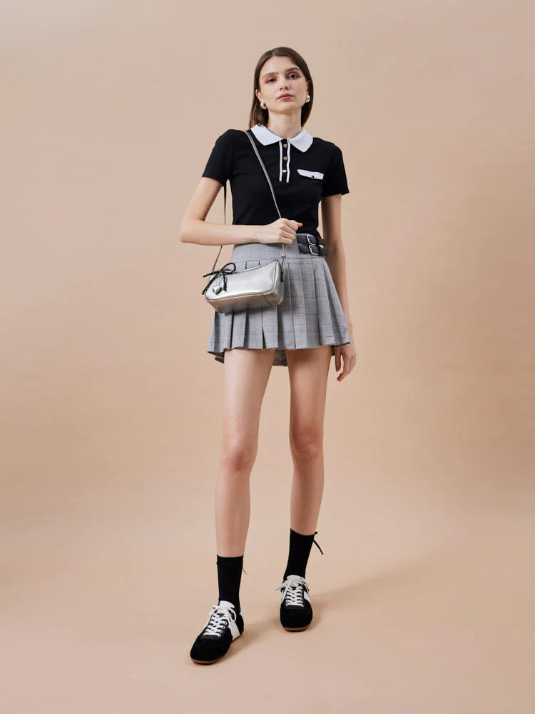 PAZZION, Luna Bow-Charm Slouchy Bag, Silver