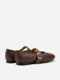 PAZZION, Marin Woven Mary Jane Flats, Brown