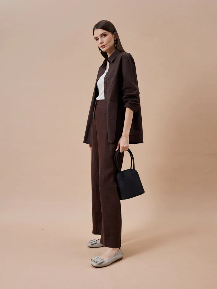 PAZZION, Milla Crystal Buckle Ballet Flats, Grey