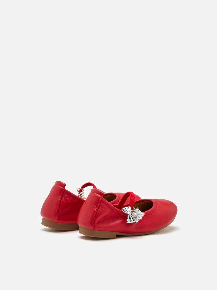 PAZZION, Mini Cheryl Charm Mary Janes, Red