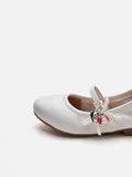 PAZZION, Mini Cheryl Charm Mary Janes, White