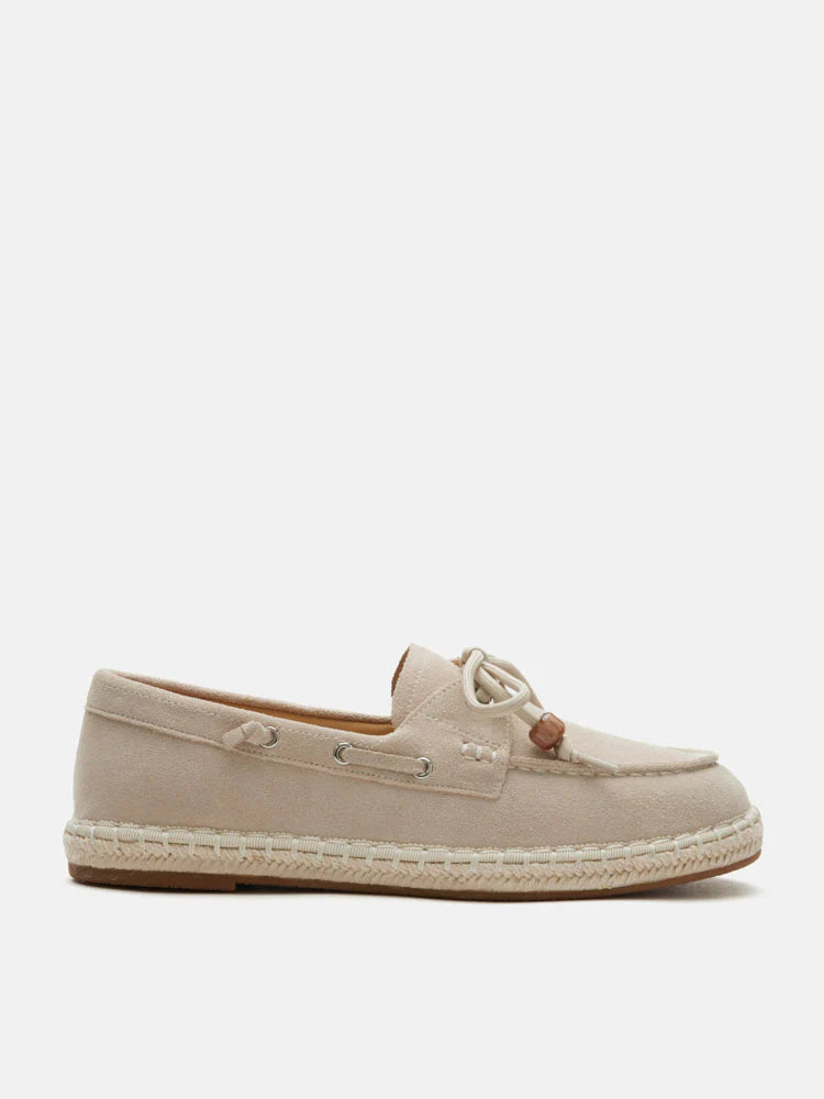PAZZION, Misha Suede Espadrille Loafers, Beige