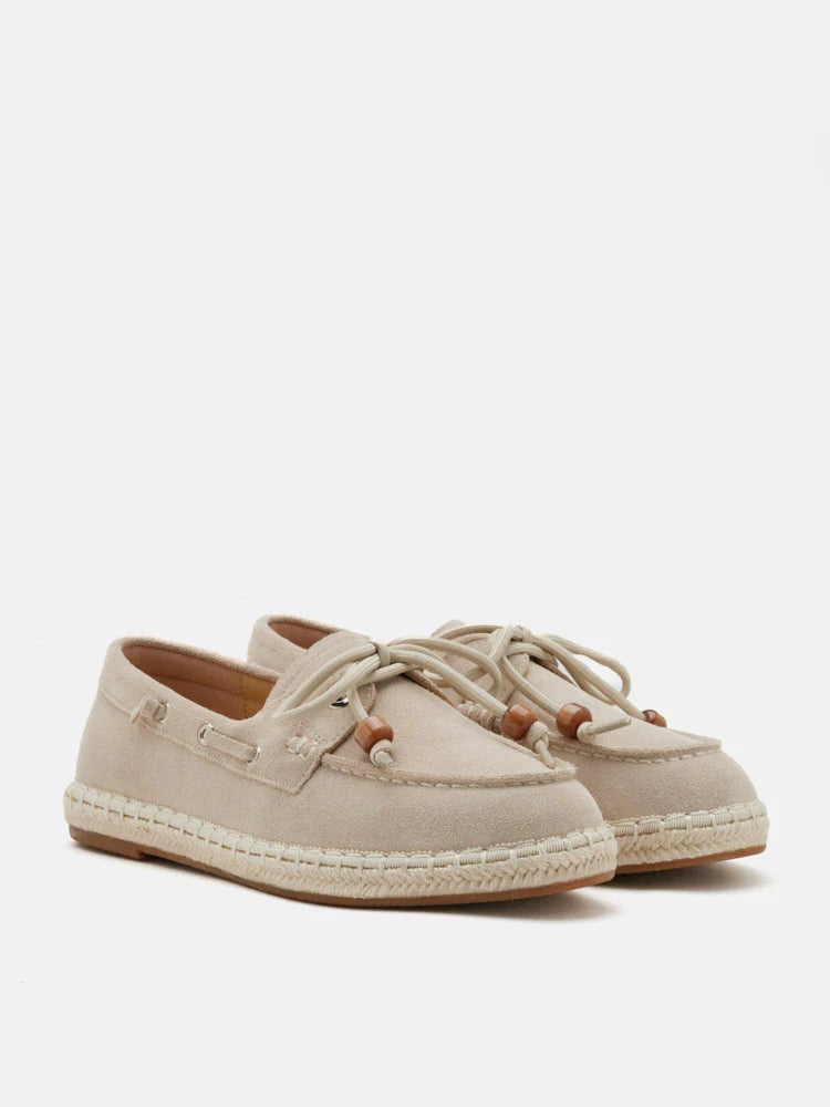 PAZZION, Misha Suede Espadrille Loafers, Beige