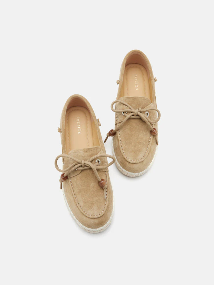 PAZZION, Misha Suede Espadrille Loafers, Khaki