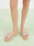 PAZZION, Poppy Studded Wedges, Pink