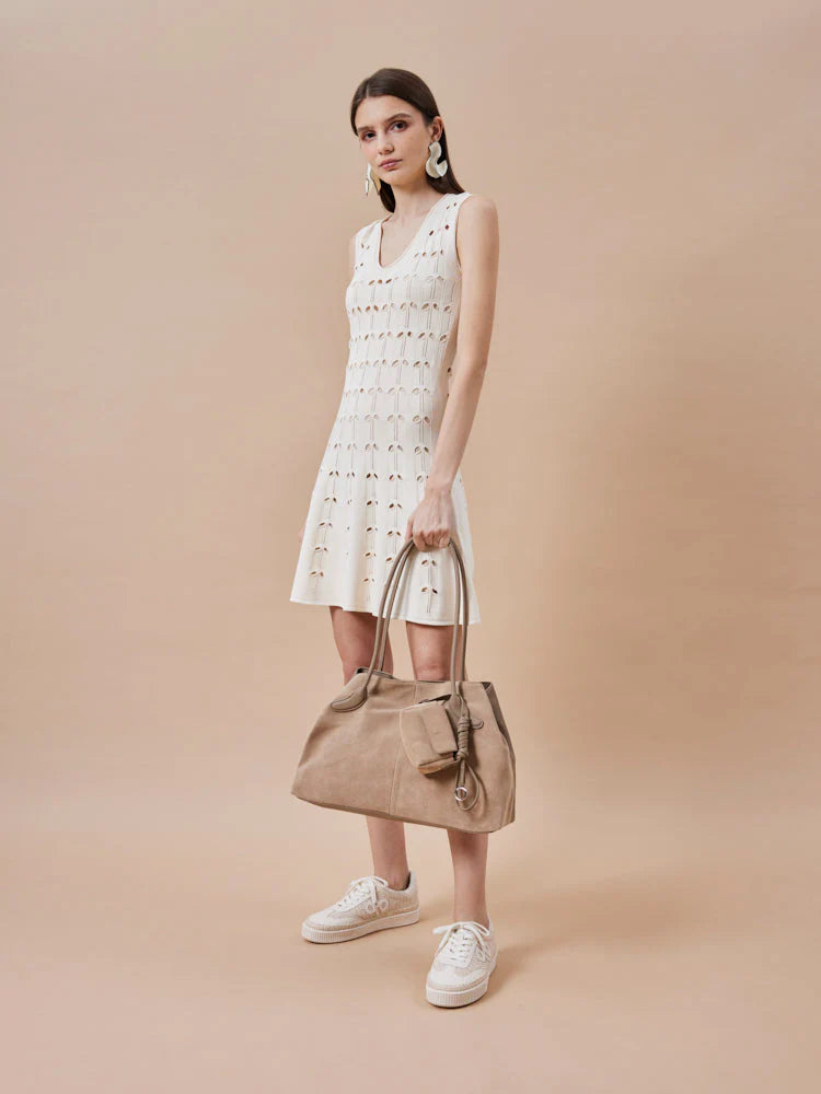 PAZZION, Santina Convertible Tote, Almond