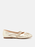 PAZZION, Sarto Crystal Embellished Strapped Mary Janes, Gold