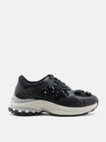 PAZZION, Seraphine Sequinned Blooms Sneakers, Black