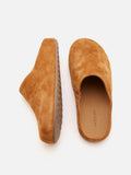 PAZZION, Sereno Suede Slip-On Mules, Brown