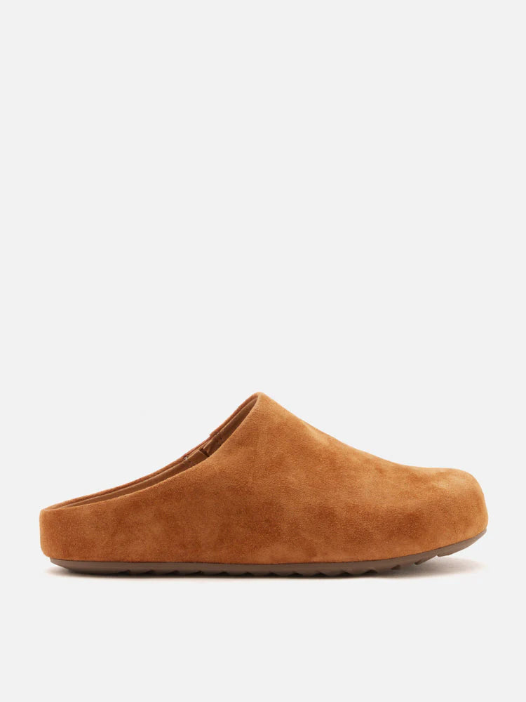PAZZION, Sereno Suede Slip-On Mules, Brown