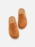 PAZZION, Sereno Suede Slip-On Mules, Brown