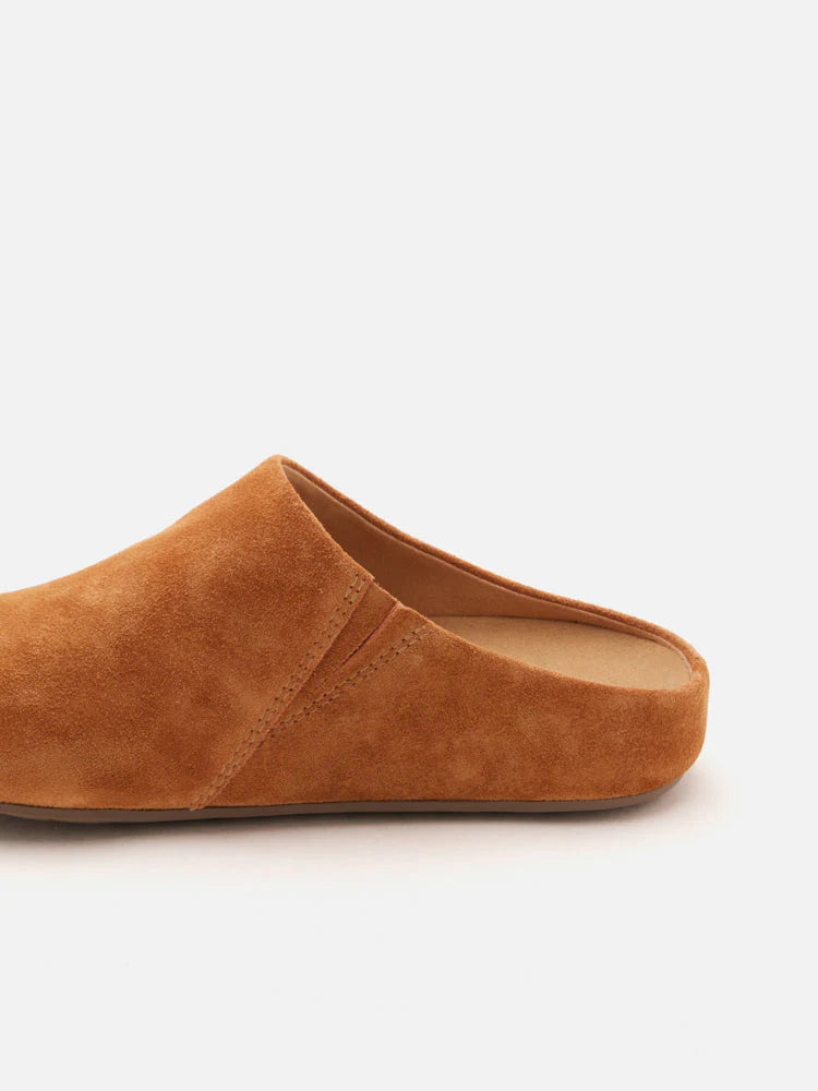 PAZZION, Sereno Suede Slip-On Mules, Brown