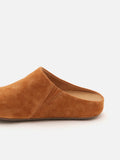 PAZZION, Sereno Suede Slip-On Mules, Brown