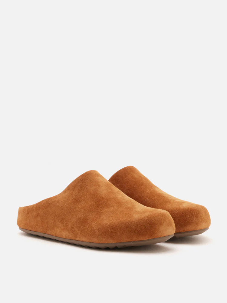 PAZZION, Sereno Suede Slip-On Mules, Brown