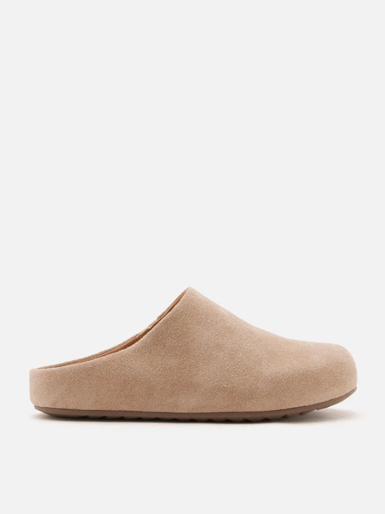 PAZZION, Sereno Suede Slip-On Mules, Khaki