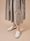PAZZION, Silvia Accented Penny Loafers, Beige