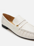 PAZZION, Silvia Accented Penny Loafers, Beige