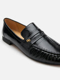 PAZZION, Silvia Accented Penny Loafers, Black