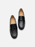 PAZZION, Silvia Accented Penny Loafers, Black
